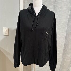 PINK Victoria's Secret Black Drawstring Hoodie